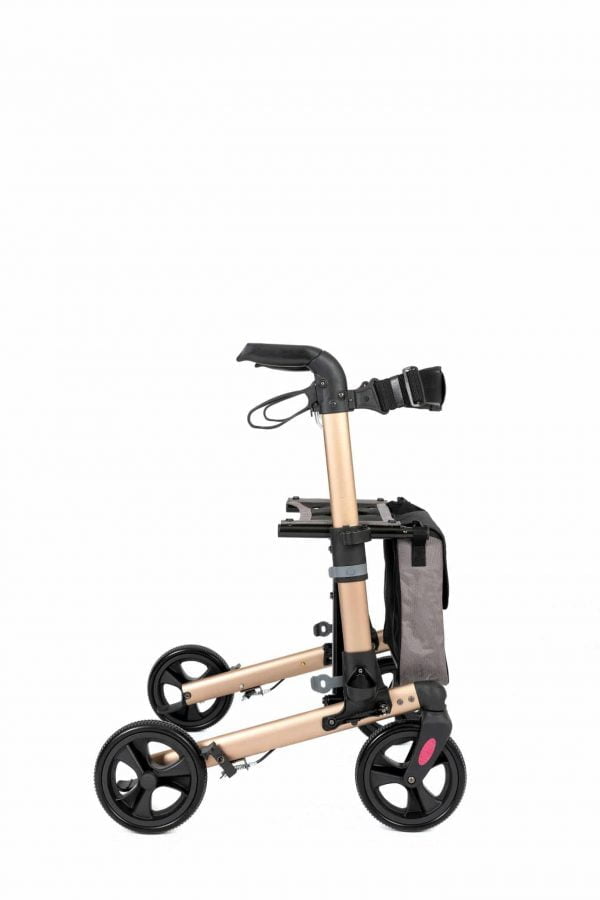 Track 4.0 merk wheelz-ahead lichtgewicht rollator dubbel inklapbaar kleur champagne