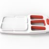 multifunctioneel bord zodat u eenvoudig met 1 hand kunt eten