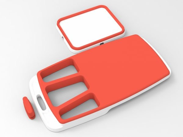 multifunctioneel bord zodat u eenvoudig met 1 hand kunt eten. alle onderdelen hebben een functie