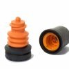 Flexyfoot dop voor wandelstok voor meer grip tijdens wandelen in kleur zwart bestaande uit 2 delen