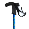Wandelstok met kruk derby handvat en speciale flexy dop met flexibele onderkant ingezoom op het handvat