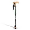 wandelstok met kruk derby handvat en speciale flexy dop met flexibele onderkant in zwart