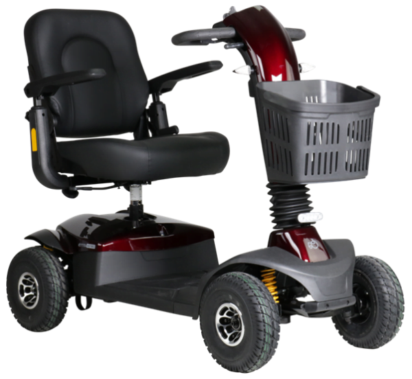 Excel Senzo scootmobiel in de kleur rood