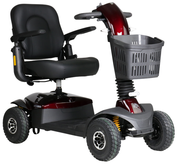 Excel Senzo scootmobiel in de kleur rood