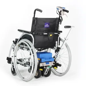 Excel Compact Rolstoel Rij en duwondersteuning zichtbaar onder rolstoel