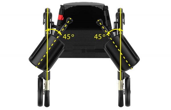 Rollator Rehasense Navigator met roterende armschalen in de kleur champagne