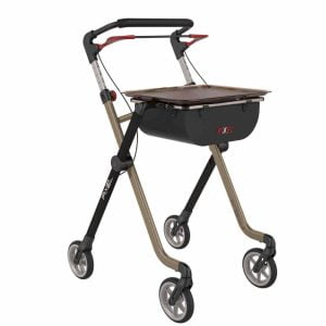 binnenrollator Pixel van het merk Rehasense in de kleuren zwart/bruin