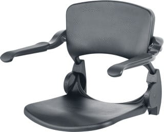Linido douchezitje met opklapbare armleuningen kleur grijs