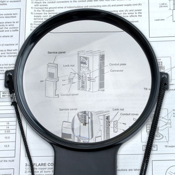 Voorbeeld Nek loep vergrootglas met koord