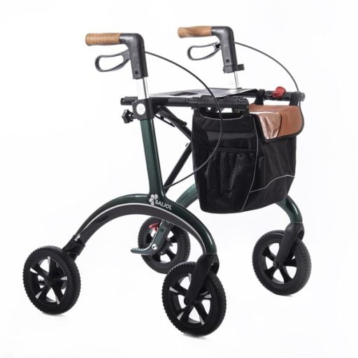 Carbon rollator Saljol van 5 kg in de kleur groen