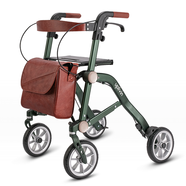 Rollator Trive dubbel opvouwbaar in kleur groen