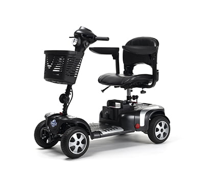 Scootmobiel van het merk vermeiren de Venus 4 Sport kleur zilver/zwart