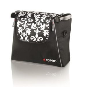 Luxe Topro rollatortas met zwart gebloemde klep