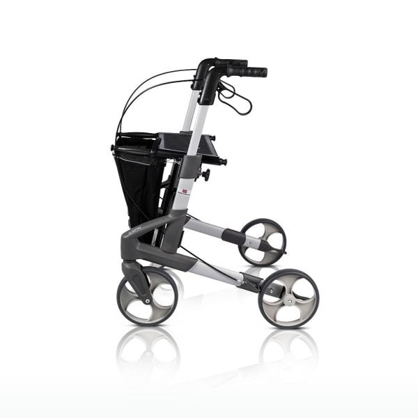 Topro Troja Original rollator in kleur zilver zijzijde