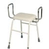 Zitkruk van Able2 met armleuning en zachte rugleuning in vier variaties te gebruiken. Dit is kruk met armleuningen