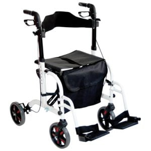 Rolstoel en rollator Aidapt DeLuxe in kleur wit