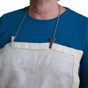 Metalen slabhouder met servet