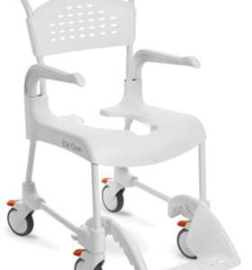Douche/toiletrolstoel Clean in de kleur wit
