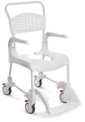 Douche/toiletrolstoel Clean in de kleur wit