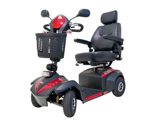 Scootmobiel Envoy van het merk Drive in kleur rood