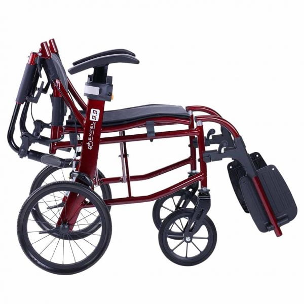 Excel ultra light 9.9 rolstoel in drie kleuren rugleuning inklapbaar