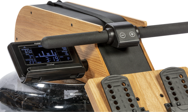 Flow Fitness roeitrainer Perform W9i Oak die als beste getest is door kieskeurig.nl. Gezien op computer