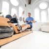 Flow Fitness roeitrainer Perform W9i Oak die als beste getest is door kieskeurig.nl. Gezien van voorzijde