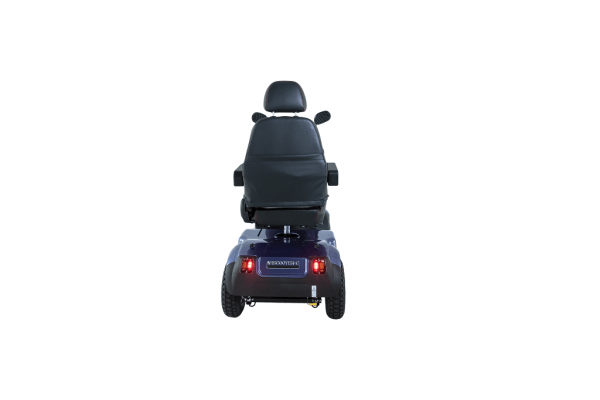 Breezy C4 Plus scootmobiel in de kleur blauw bezien van achterzijde