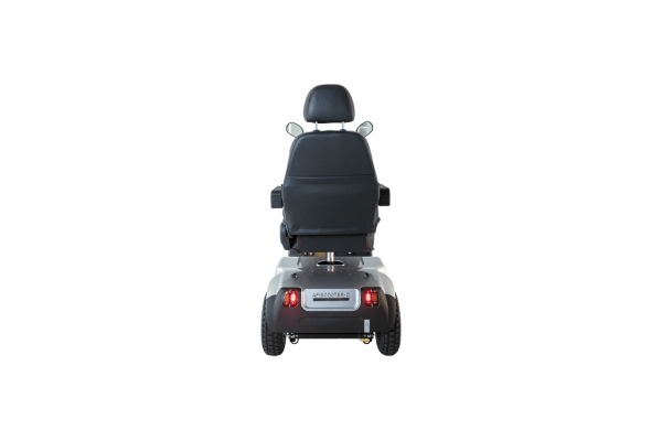 Breezy C4 Plus scootmobiel in de kleur zilver achterzijde