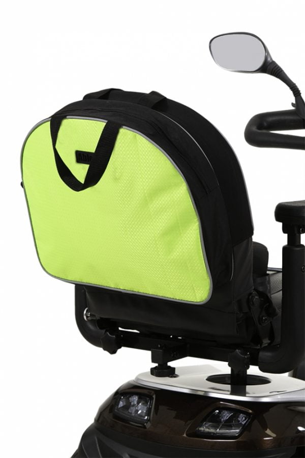 Scootmobieltas in de kleur fluoriserend geel