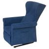 Doge Dumbo sta-op stoel in de kleur blauw te bestellen in vele materialen en stoffen met rugleuning naar beneden