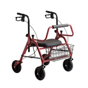 Rollator XXL King Rehab voor een gebruikersgewicht tot 325 kg met mandje.