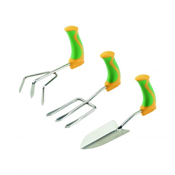 Tuingereedschap met een pistoolvormig handvat waardoor weinig kracht nodig is.