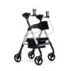 Goliat Atro rollator met armschalen voor gewicht tot 200 kg in de kleur zilver