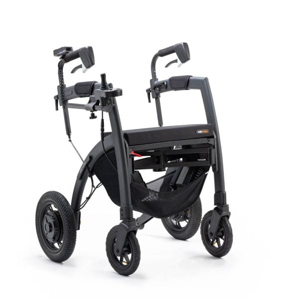 Rollz Motion Electric Een veelzijdige 3-in-1 rollator, transportstoel & elektrische rolstoel. Als rollator afgebeeld