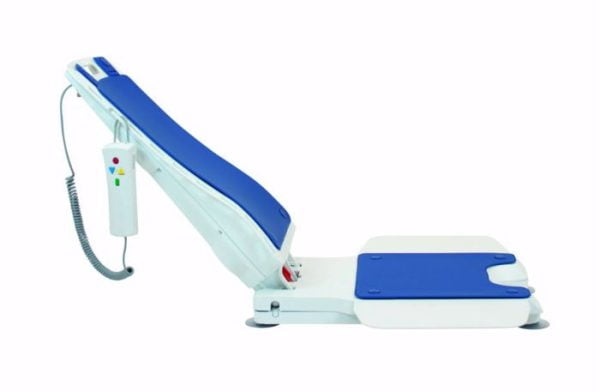 Badlift Bellavita NOVA in verschillende uitvoeringen in de kleur blauw rugleuning gezakt