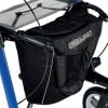De Gemino 30 comfort heeft extra grote wielen voor buiten rijden. in kleur blauw met luxe bagagetas