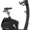 Hometrainer Flow Fitness B5s met groot schermen meerdere apps. Bezien van zijkant