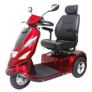 Scootmobiel 3- wiel Bluster met snelheid van 15 km per uur in kleur rood