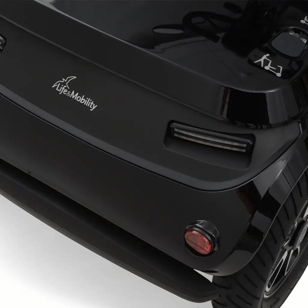 Scootmobiel 4-wiel Presto S 4. kleur zwart achterzijde