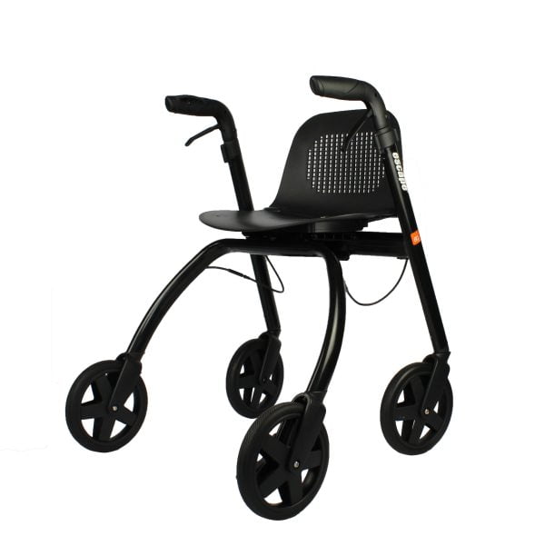 Nipglide Escape Rollator in de kleur zwart van Thuiszorgwinkel.nl