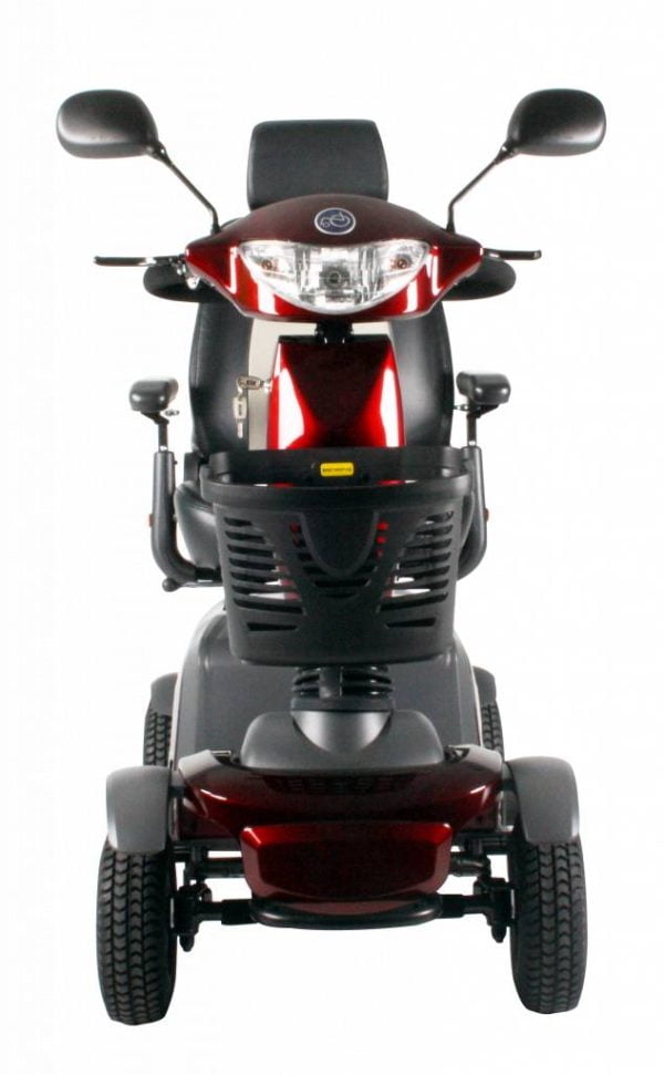 Scootmobiel Galaxy Compact II in de kleur rood voorzijde