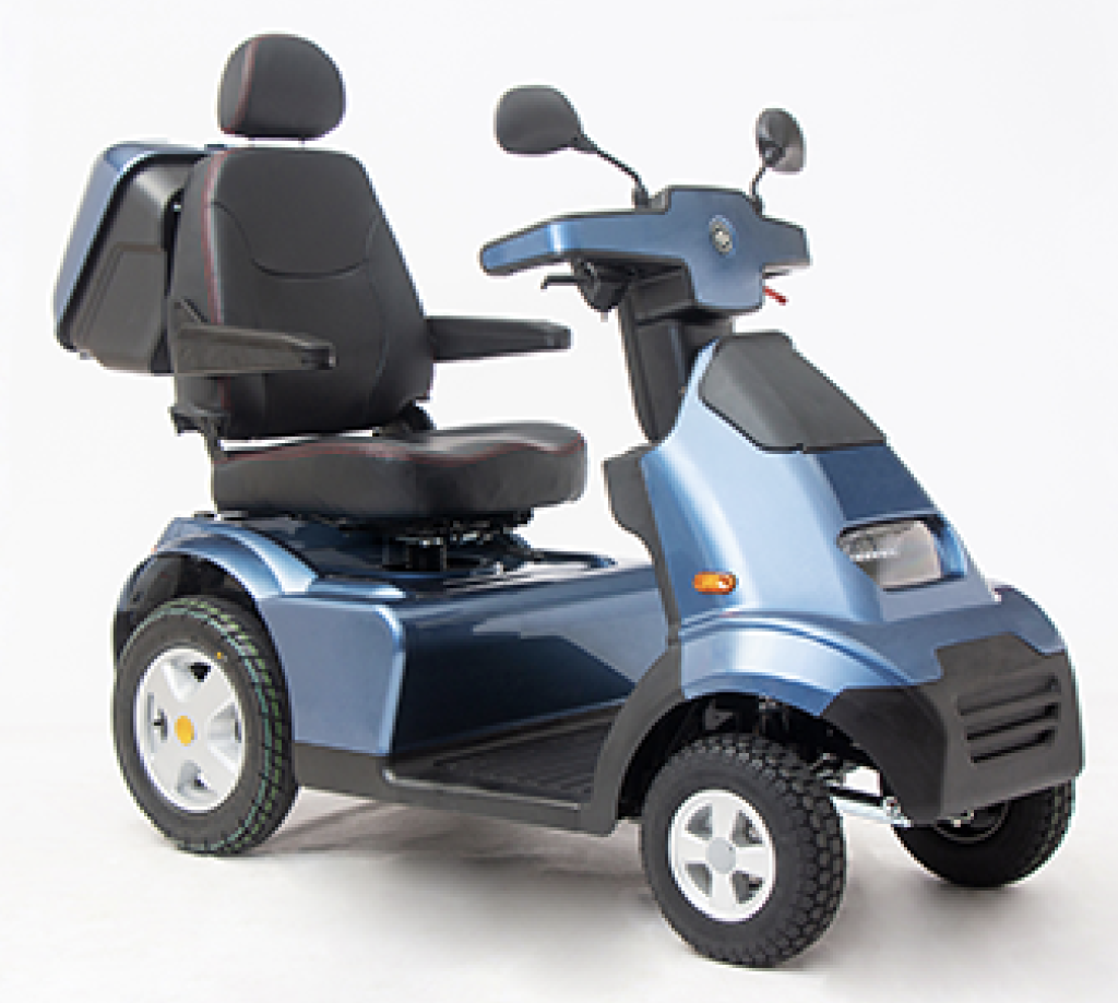 Scootmobiel S4 van het merk Afikim in de kleur blauw