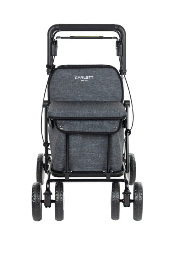 Boodschappenrollator in de kleur grijs voorzijd