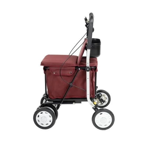 Boodschappenrollator in de kleur rood