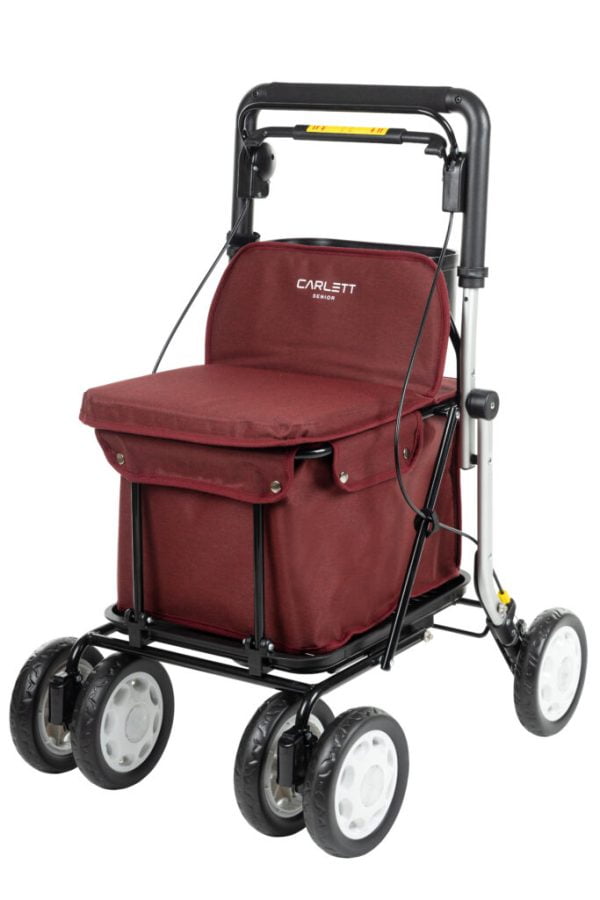 Boodschappenrollator in de kleur rood
