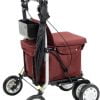 Boodschappenrollator in de kleur rood zijzijde