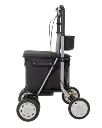 Boodschappenrollator in de kleur zwart