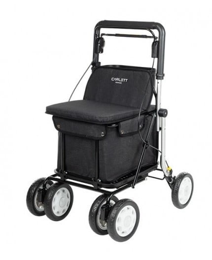 Boodschappenrollator in de kleur zwart