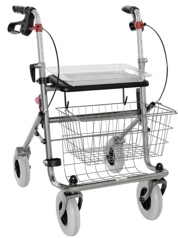 Premis rollator standaard in de kleur Titatiumgrijs